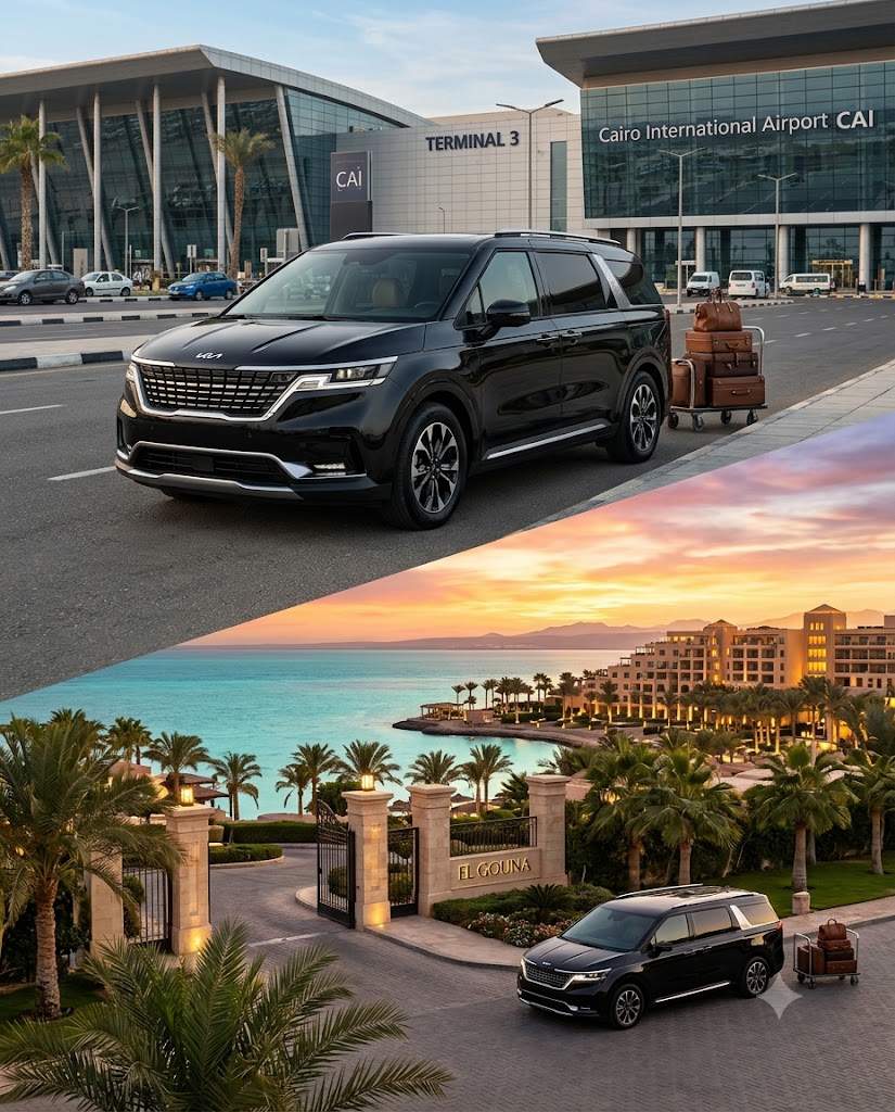 Luxury Kia Carnival 2026 Airport Transfer to El Gouna with Professional Chauffeur