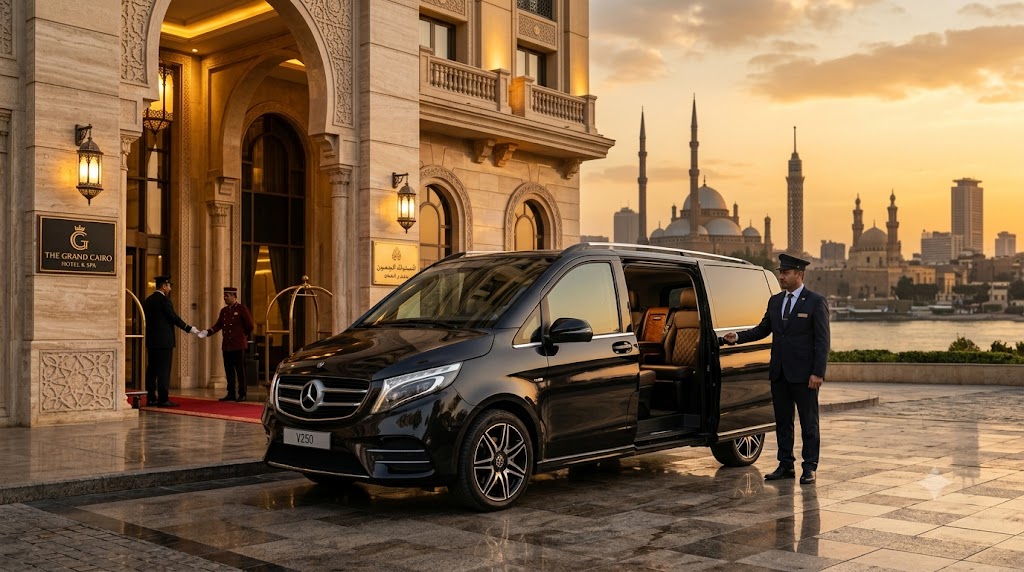 Mercedes V250 VIP mit Chauffeur in Kairo und Gizeh – Luxusfahrzeug für private Touren, Flughafentransfers und Geschäftsreisen