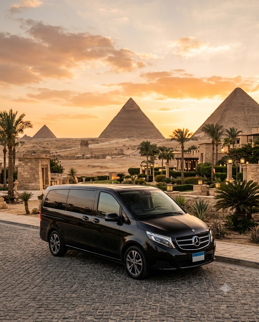 Mercedes V250 VIP Rental with Professional Chauffeur in Cairo and Giza – Luxury Private Transportation for Tourists, Families and Business Travelers