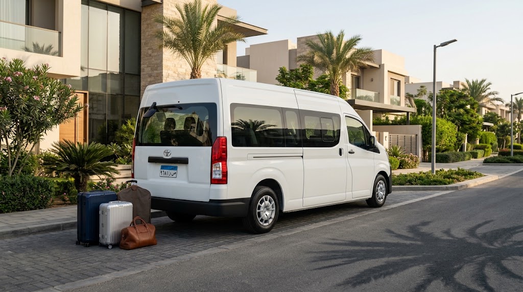 Minibus Rental with Driver from Sheikh Zayed City to Cairo International Airport – Private Group Airport Transfer