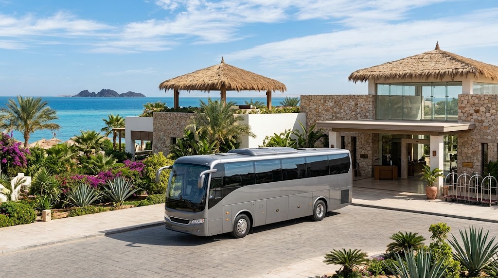 33 Seater Bus Rental from Cairo to Hurghada with Driver | Private Group Transport