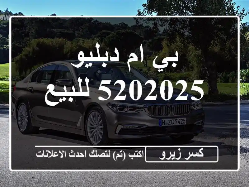 بي ام دبليو 5202025 للبيع