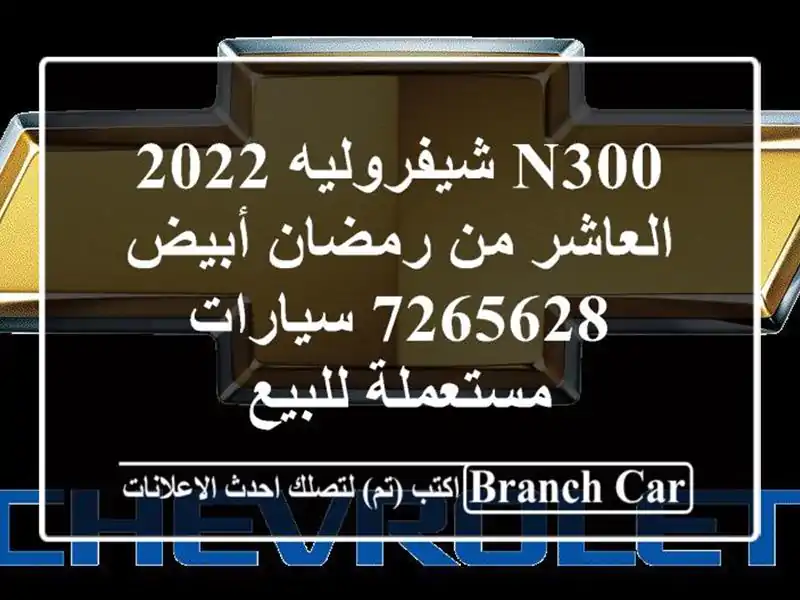 N300 شيفروليه 2022 العاشر من رمضان أبيض 7265628  سيارات مستعملة للبيع
